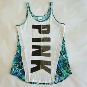 Victoria's Secret PINK Bling Sequin Palm Leaf Tank